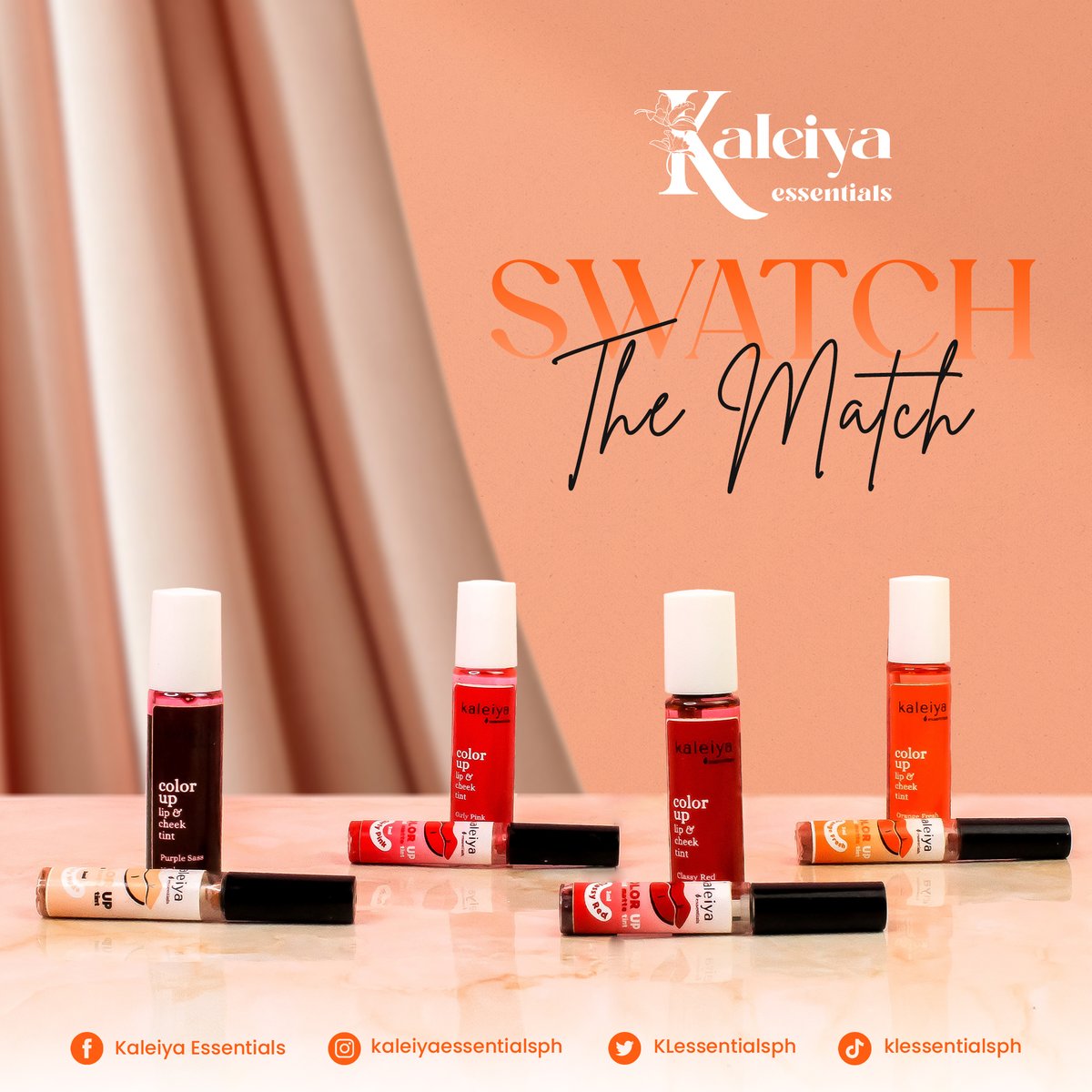 KLessentialsph's tweet photo. Switch to your perfect  lip match. 😉

Kaleiya Essentials offers different variety of lip tints that match your skin complexion. 

❤Classy Red
💟Girly Pink
🧡Orange Fresh
💜Purple Sass

Get these lip tints now and apply the perfect shades fit you! 😘

#KaleiyaEssentials https://t.co/MuH2lmpHsh