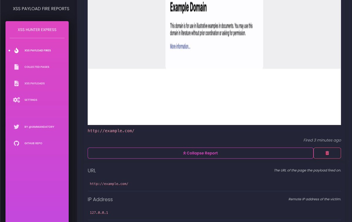 backuppen's tweet photo. Sızma testlerinizi gerçekleştirirken XSSHunter Express aracını kullanabilirsiniz.
XSSHunter Express, XSSHunter’in alternatif bir çözümüdür.
Link: https://t.co/8aZ4BuULC8
#dailypentest #pentest #pentesting #XSSHunter #XSS https://t.co/CdLhBsGApB