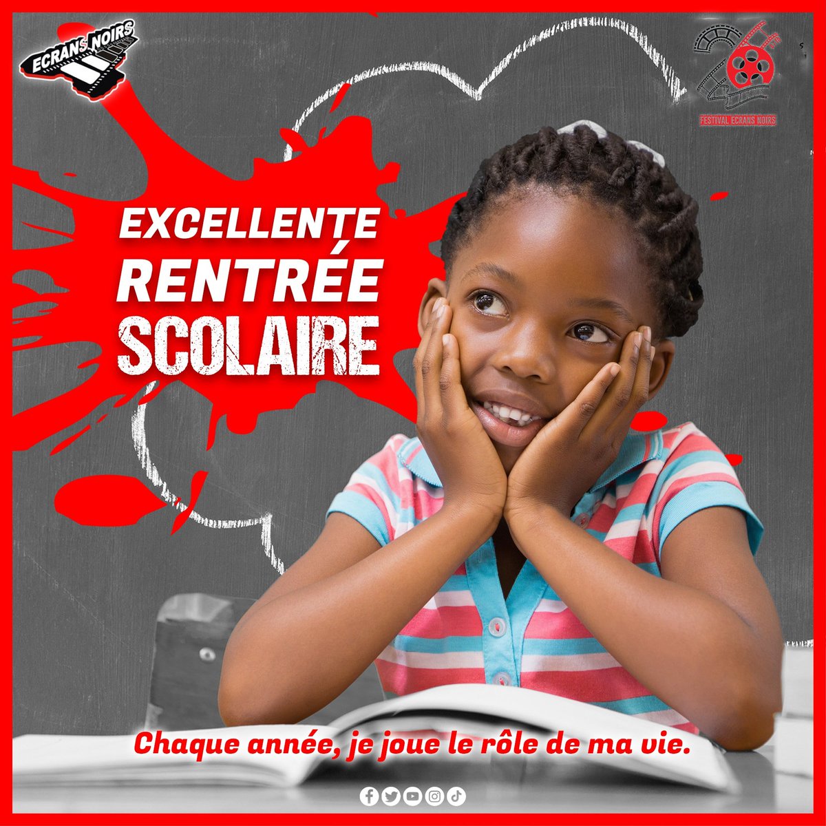 ecrans_noirs's tweet photo. Toute l'équipe souhaite à tous les parents, élèves et enseignants une excellente rentrée scolaire en reprenant la routine de l'école ce matin. 🤗📚

#ecransnoirs  #26ans  #CRTV #royalairmaroc #TV5monde #OrangeCameroon  #cnps #SABC #CastelBeer #iscac https://t.co/k21lAEihJE