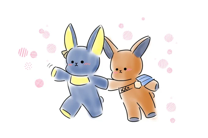 先輩のうさ近と最近きたばかりのうさ行 