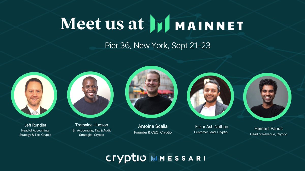 We will be at <a href="/MessariCrypto/">Messari</a>'s #Mainnet2022 conference in #NYC later this month. Reach out, we'd love to meet you in person!

Our team in attendance: <a href="/AntoineScalia/">Antoine Scalia</a> @elizurnathan <a href="/JMcKinnon97/">Jimmy</a> <a href="/JeffRundlet/">Jeff Rundlet</a> <a href="/TremaineHudson/">Tremaine Hudson</a> <a href="/hemantzeal/">Glassmind</a>