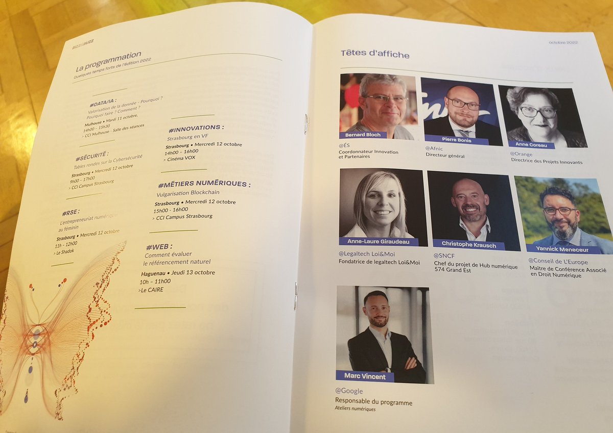 s_bagnuls's tweet photo. C'est parti pour la 8e édition du festival du numérique en Alsace @BzBAlsace 🦋
#RSE #Innovatiln #TransitionEnvironnementale #InclusionNumerique
#Data4Food
▶️ du 11 au 13 octobre
▶️ https://t.co/kR9brMLOlT
▶️ avec la participation @OrangeGrandEst https://t.co/RXY6qrIuOu