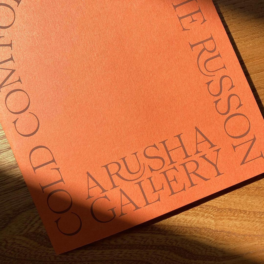 RealtPaperLtd's tweet image. @colorplanpapers Rust booklet cover for Bobbie Russon's solo show ‘Cold Comfort’ with @ArushaGallery. Printed by Callin Mackintosh

#Colorplan #ColorplanColours