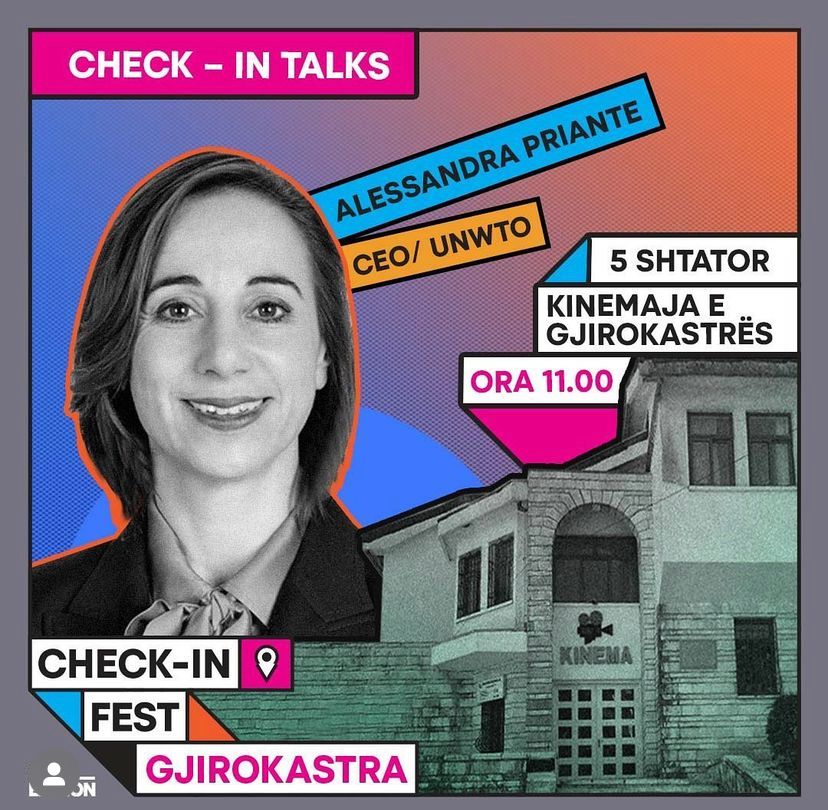 AlexPriante's tweet photo. Thank youMinister @MirelaKumbaro for iniviting me to take part in the #checkinfest panel as a keynote speaker presenting @UNWTO's work to support tourism recovery, further development and sustainability.
#RestartTourism #RethinkTourism #ForPeopleByPeople https://t.co/8TQ6KVyi12