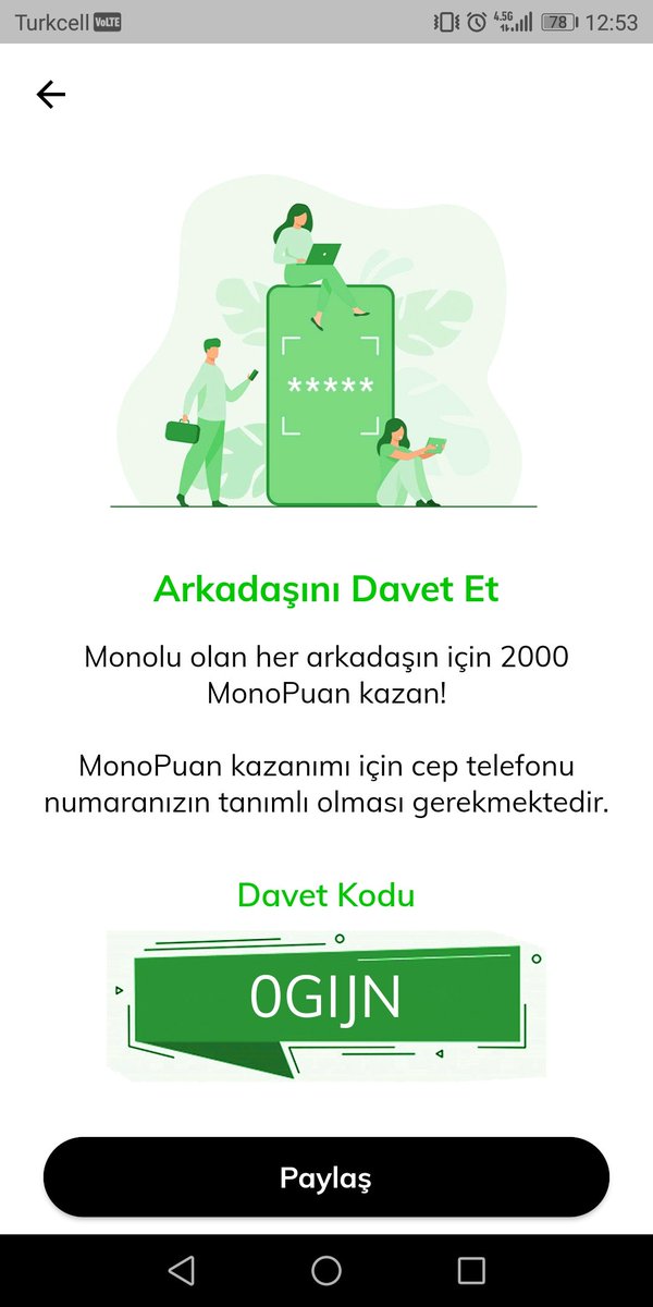 AirrdropMerkezi's tweet photo. Mono uygulaması ile kolay kazanç anında çekim!!!!
Mono ile sadece seçtiğim markalardan bildirim alıyor, bildirim aldıkça MonoPuan kazanıyorum. 0GIJN kodumu kullanarak sen de Mono dünyasını keşfetmeye hazır mısın? https://t.co/g9xn6kYz0S
Hesabım kısmına kodu yazmayı unutmayınız. https://t.co/EZxbFjhc2D