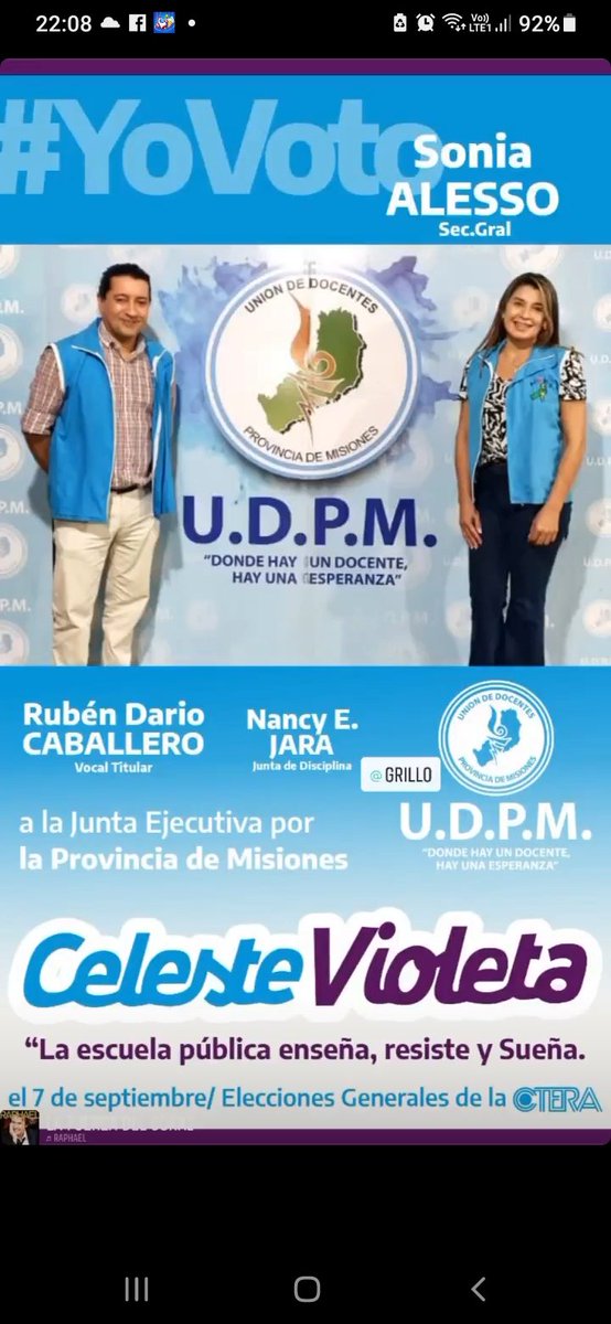#YoElijo #YoVoto
<a href="/udpm_misiones/">UDPM</a> <a href="/grillo141/">Ruben Dario</a> <a href="/christiandechat/">Christian Dechat</a> <a href="/nancy_jara1/">Nancy Jara</a>