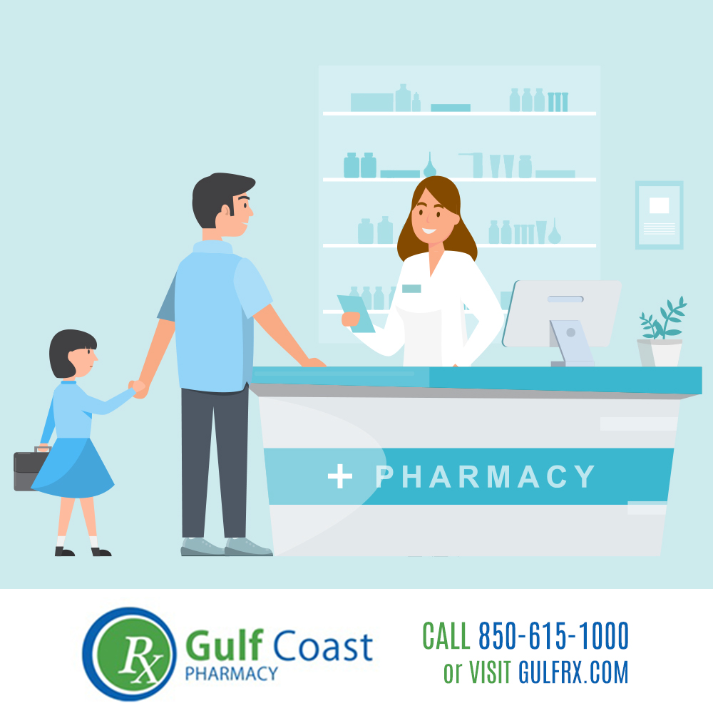 Gulf Coast Pharmacy has a team of friendly pharmacists who are ready to help you and your family with your prescriptions. We can also answer questions you may have about your medications.

(850)615-1000 | gulfrx.com