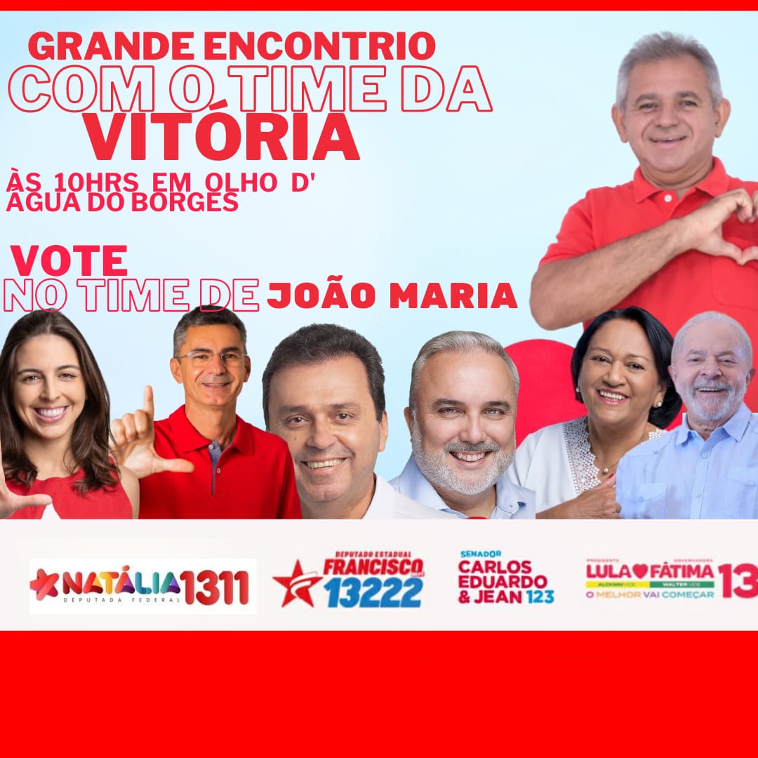 FranciscodoPT13's tweet photo. Bom dia. Daqui a pouco estaremos com o nosso Vereador João Maria e demais lideranças políticas de Olho Dagua do Borges na Caravana do 13 #LulaPresidente13 #tocomela https://t.co/gFdSCyDl6j