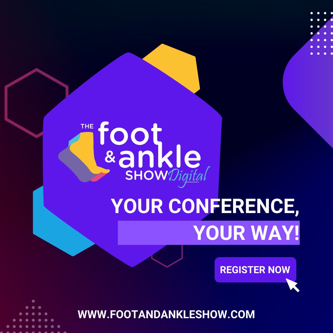 The Foot &amp; Ankle Show Digital is your conference, your way.

Register at footandankleshow.com

13th &amp; 14th October 2022.

#lowerlimb #conference #physio #podiatrist #foothealth #footandankle #foothealthcare #sportmedicine #digital #freecpd #freeconference #fashowdigital
