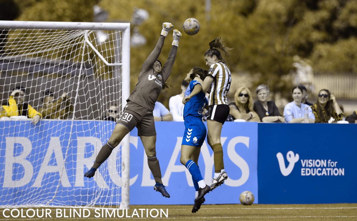 BarclaysWSL2's tweet photo. Did you know that colour blindness affects around 1 in 12 men and 1 in 200 women across the world?
 
On #ColourBlindAwarenessDay, we are highlighting the impact it can have on those affected when watching and playing football.

You can find out more at https://t.co/L1UiJ3h6iC. https://t.co/oYhnmZ37kD