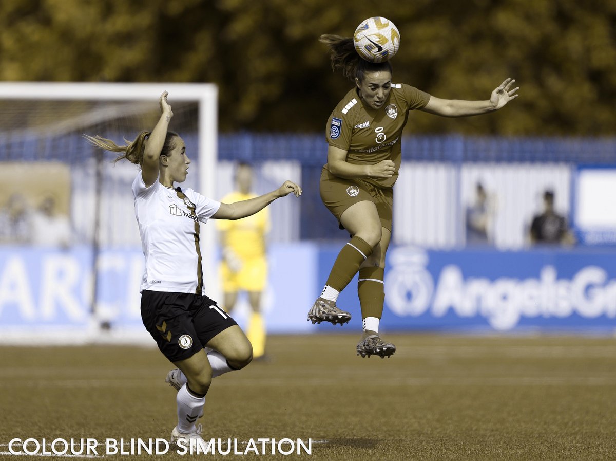 BarclaysWSL2's tweet photo. Did you know that colour blindness affects around 1 in 12 men and 1 in 200 women across the world?
 
On #ColourBlindAwarenessDay, we are highlighting the impact it can have on those affected when watching and playing football.

You can find out more at https://t.co/L1UiJ3h6iC. https://t.co/oYhnmZ37kD
