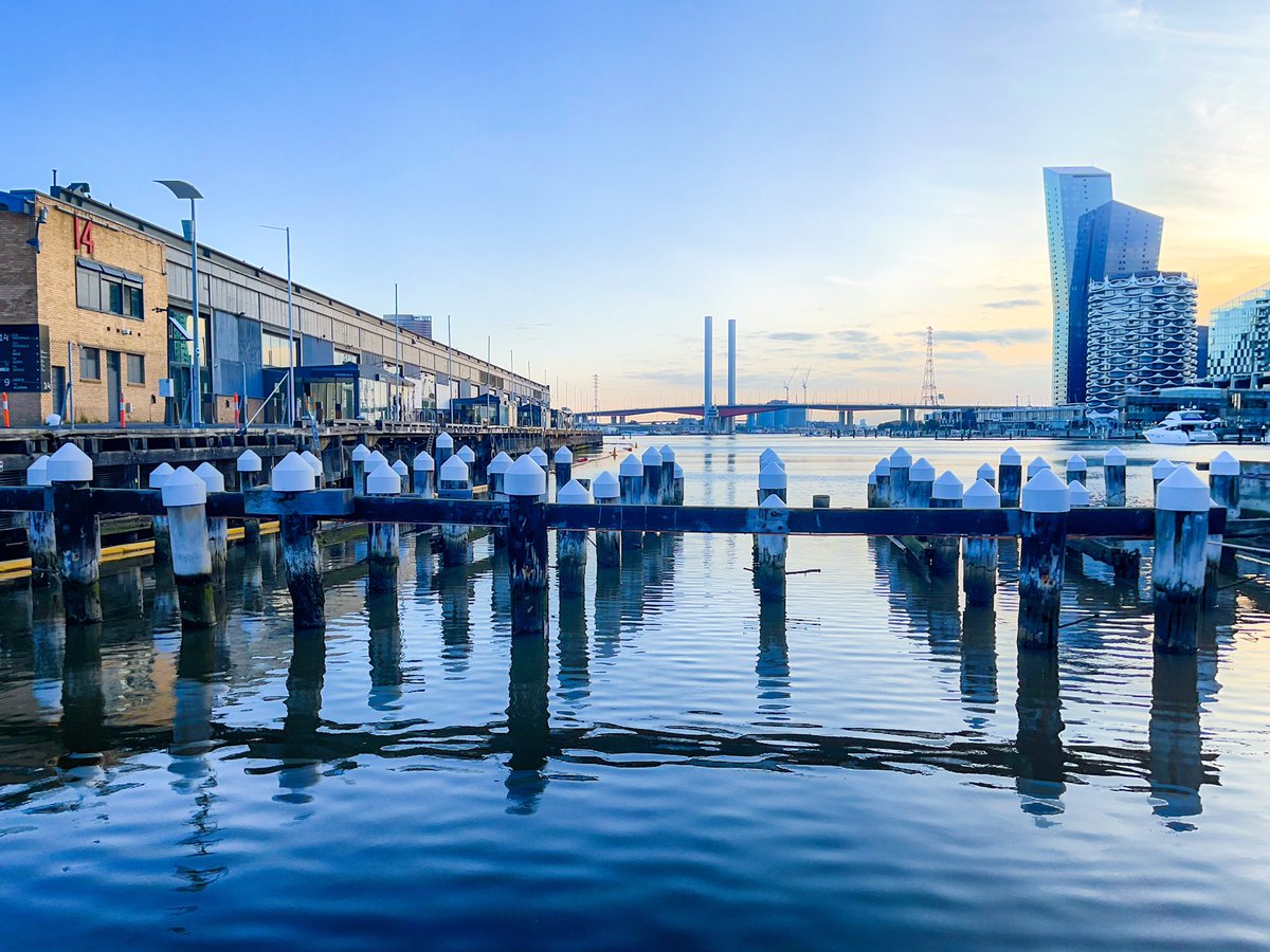 steveinarabia's tweet photo. Sunset view from #Docklands of the #Bolte Bridge (490m length, 1999CE) a large twin cantilever road bridge in #Melbourne #Victoria #Australia @ftweekend @lonelyplanet @BBC_Travel @nytimestravel https://t.co/Z57z9nKIXz