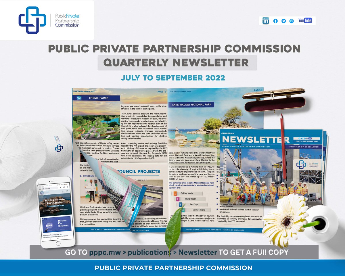 pppcmalawi's tweet photo. Welcome to another edition of our Newsletter. In this edition we highlight the status of the major projects that have so far taken place in the months of July to September. https://t.co/Gk3uQWeIhW