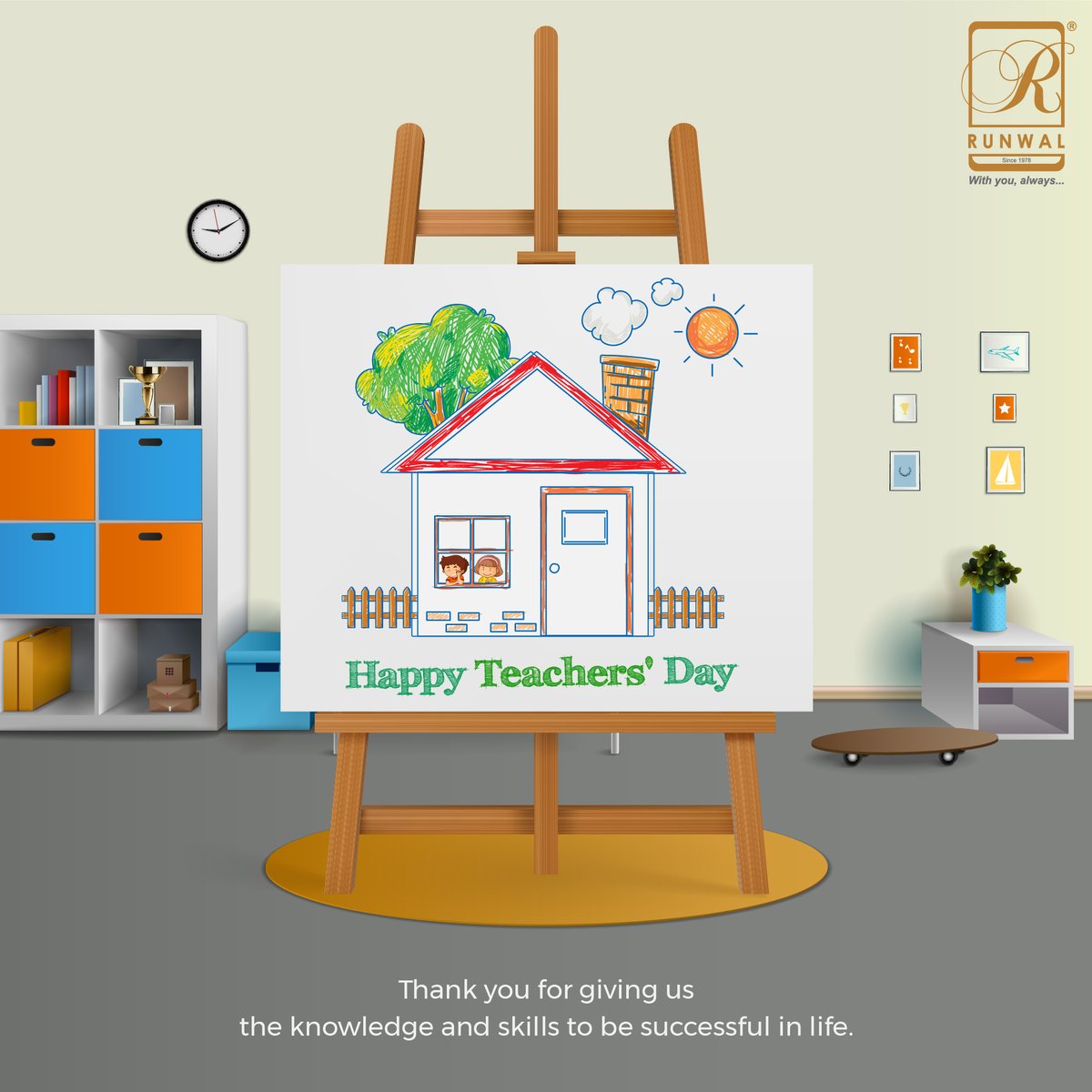 RunwalOfficial's tweet photo. Runwal Group wishes everyone a Happy Teachers Day. Thank you for being the guiding light of our life!

#TeachersDay #Teacher #Guru #RunwalGroup #RunwalHomes #Mumbai #India https://t.co/TwJLZX6iPb