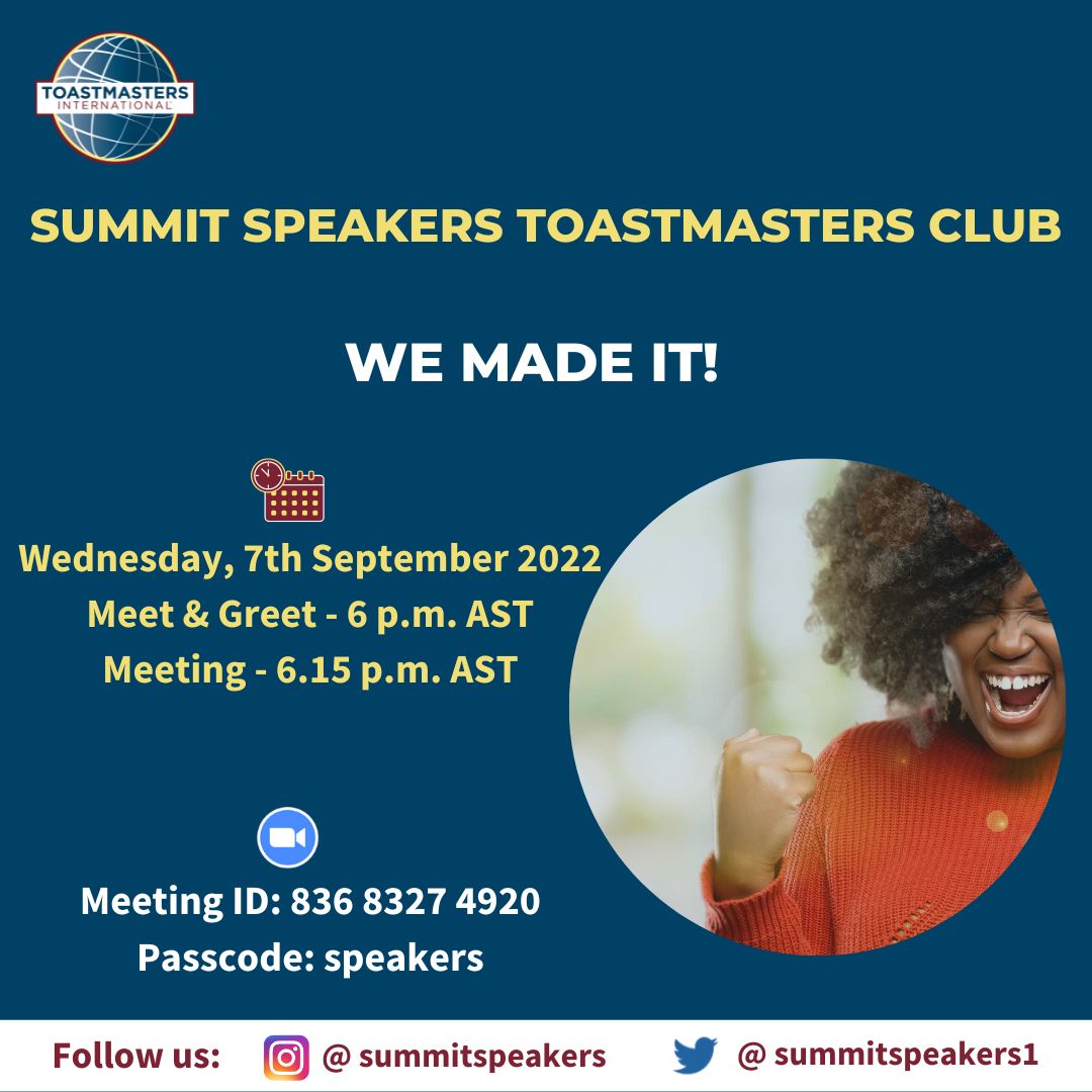 Summit Speakers Toastmasters Club (SummitSpeakers1) / Twitter