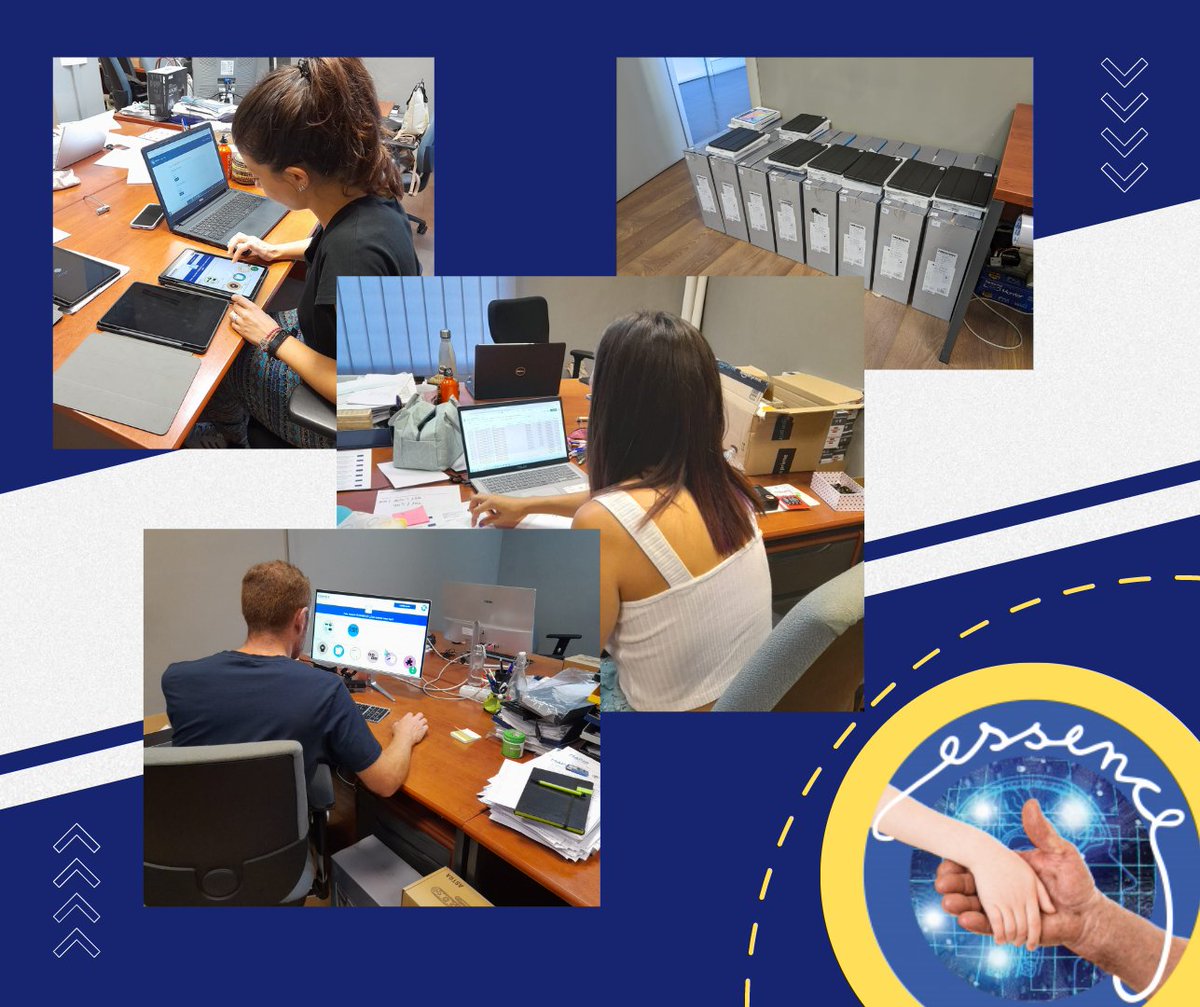 Essence2020eu's tweet photo. Setting up the devices for the pilot in Extremadura 💻
🇪🇸 Configurando los dispositivos para el piloto 🧓 en Extremadura.
🇮🇹 Configurando i dispositivi per il progetto pilota in Extremadura 👩🦳
#ESSENCE #ESSENCE2020 @Fundesalud_Ex https://t.co/icuecDfJtC