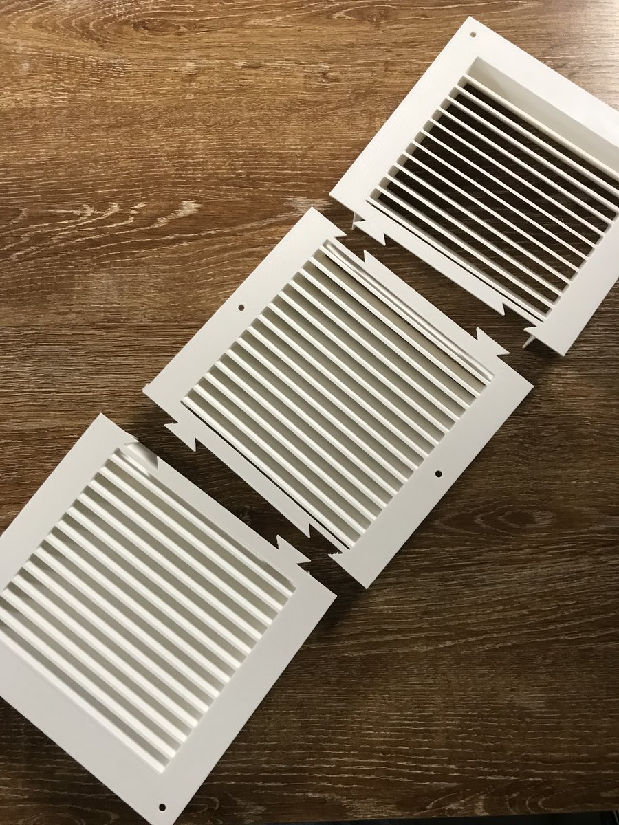 BassettDesigns's tweet photo. Custom louvered panel to cover an otherwise awkward hole but allow the boiler to get air

Material: HATCHBOX white PLA
Nozzle: 0.4mm
Layer: 0.28mm
Material: 368g
Time: 15HR 59M

#3dprinting #3dprinted #3dprinter #thingiverse #printables #etsy #etsyshop #pla  #fdm #creality #prusa https://t.co/Akkw3nkjmy