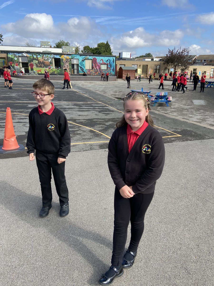 BrunswickS13's tweet photo. The sunshine came out for playtime & so did the smiles- a great start to some home learning already. 😁 #TeamBrunswick #happyfirstdayback https://t.co/REgcxUtVcM