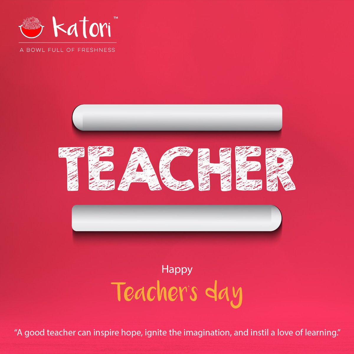 KatoriFoods's tweet photo. T-Talent
E-Education
A-Attitude
C-Character
H-Harmony
E-Efficient
R-Relation
Teachers can change lives
with just the right mis of chalk and challenges. #Happyteachersday
#teachersday #thankyouteacher #womensupportingwomen #womeneducation #childeducation #Guru #leanrninglab https://t.co/Tdf8X0VE6B