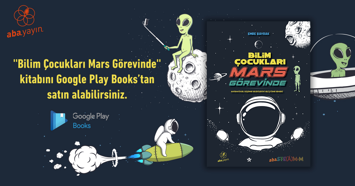 Google Play Books'tan tek tıkla indirip okumaya başlamak için: tinyurl.com/4kdfvurh

#abayayın #kitap #yenikitap #googleplay #onlinekitap #uzay #bilim #çocuk #çocukkitabı #bilimkitapları #mars #bilimçocukları #bilimçocuklarımarsgörevinde #emrebayrak #stem #stemkitapları #steam