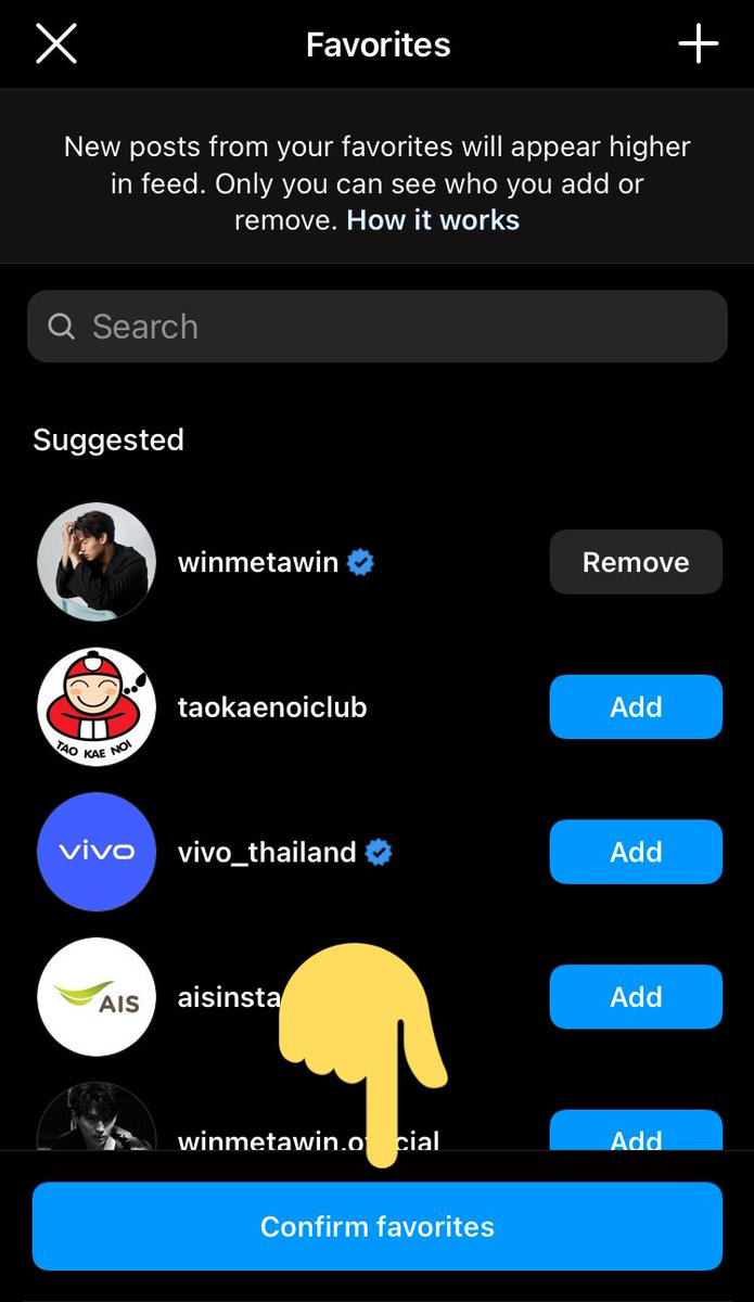 thewindaily's tweet photo. 1️⃣ Add Win’s account to your “FAVORITES”

➪ Click INSTAGRAM logo on homepage (top left corner) then select FAVORITES
➪ Click three stars on top right corner
➪ Search WINMETAWIN and ADD
➪ Confirm favorites

#winmetawin @winmetawin https://t.co/vXTOsbkZTD