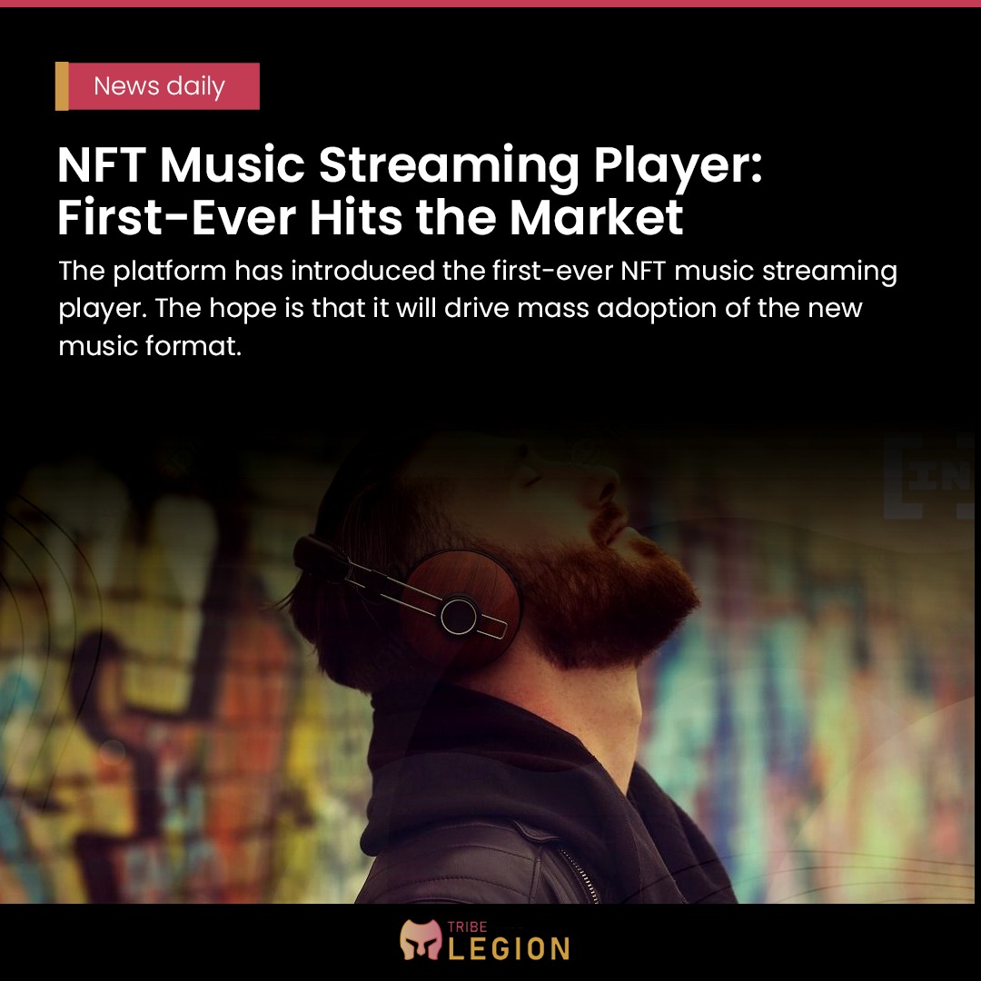cryptotribe_in's tweet photo. NFT Music Streaming Player: First-Ever Hits the Market
the platform has introduced the first-ever NFT music streaming player. The hope is that it will drive mass adoption of the new music format.
@epnsproject
#educationalpost #epnsproject #Coinbase #cryptocurrencies #cryptonews https://t.co/x9N2y7NvKF