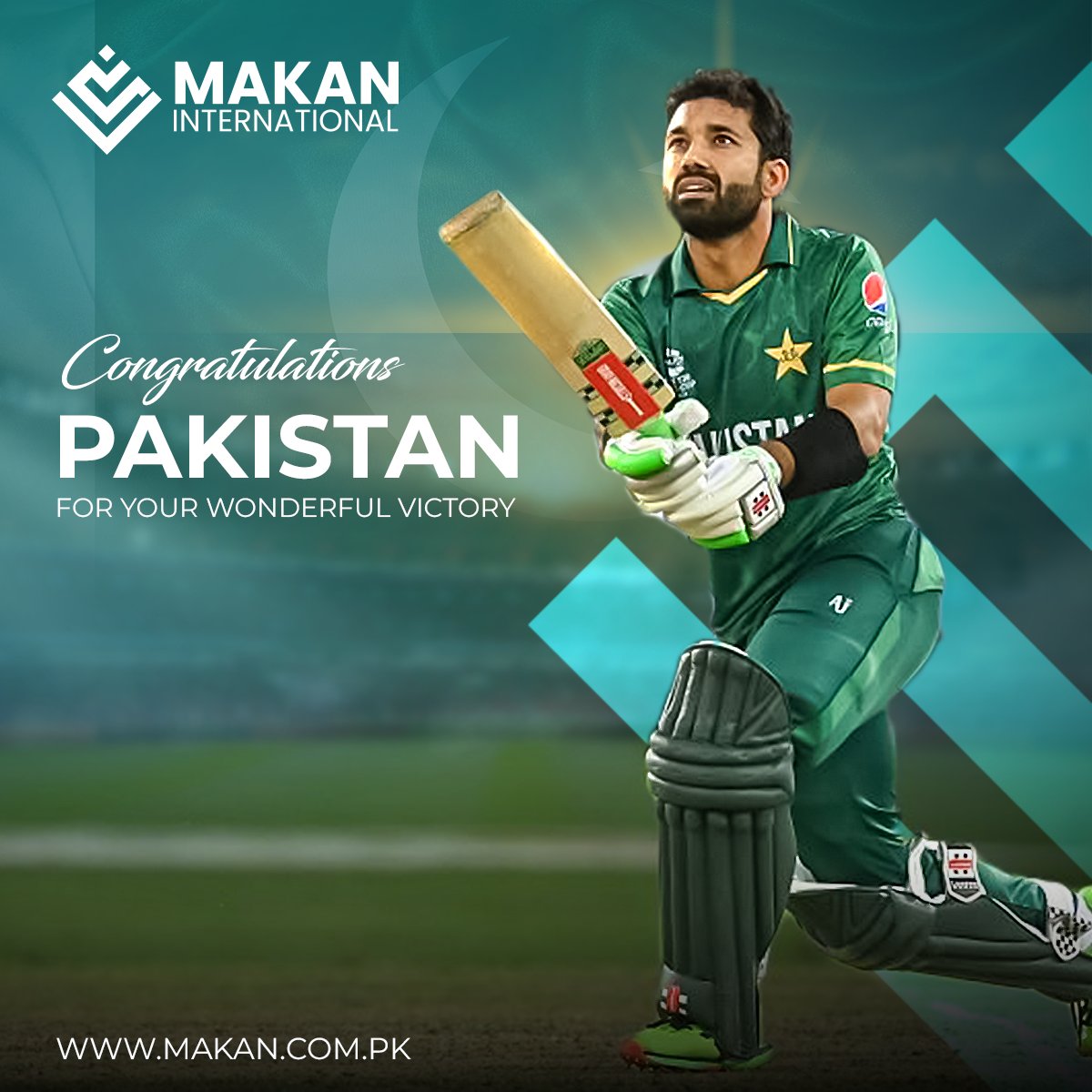 MakanIntl's tweet photo. Congratulations team Pakistan on your win. Well played boys!
It is the uncertainty till the last ball that makes every match the Green Shirts play exciting! We could not have been more proud of our team! One minute down, the next minute up. That is Pakistan cricket for you! https://t.co/K3oKkgn2uF