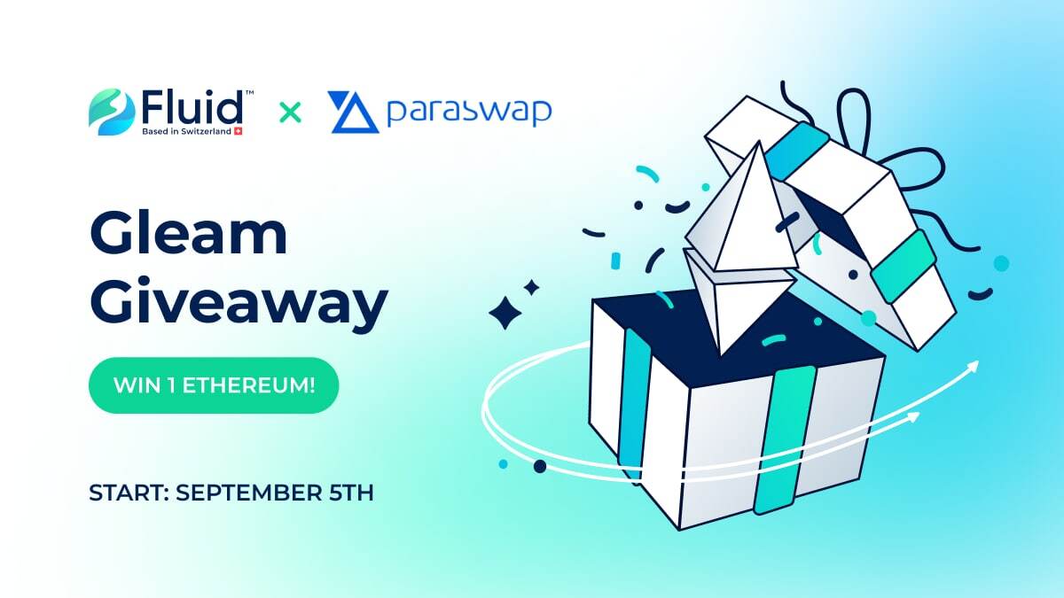#happymonday   #fluidfam 👋

It's our partnership week with ParaSwap! 🔥

To celebrate we are doing a joint #giveaway of 1 #eth , every task in the campaign gives you a chance to win and will run for 1 week!

gleam.io/r3gVg/fluid-x-…

#win #crypto #competition