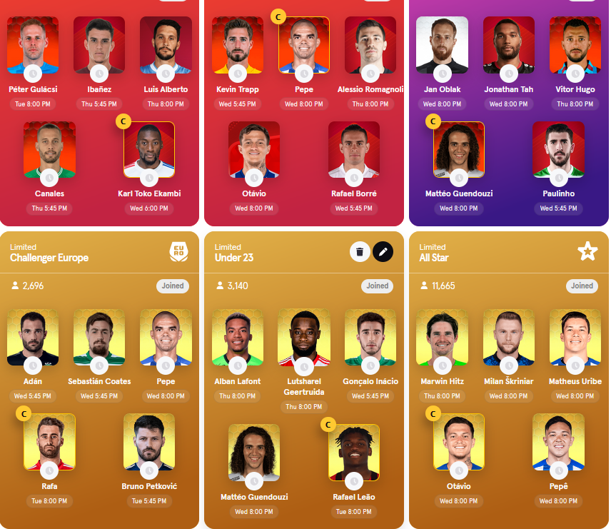 AdriSorare's tweet photo. This is my compositions for next game week but I have doubts about some players. Maybe you know some DNP´s  that I am not seeing.

My biggest concerns go to:
#Romagnoli
#paulinho 
#Geertruida
#gonçaloinacio
#Petkovic https://t.co/8IuVEFxv4k