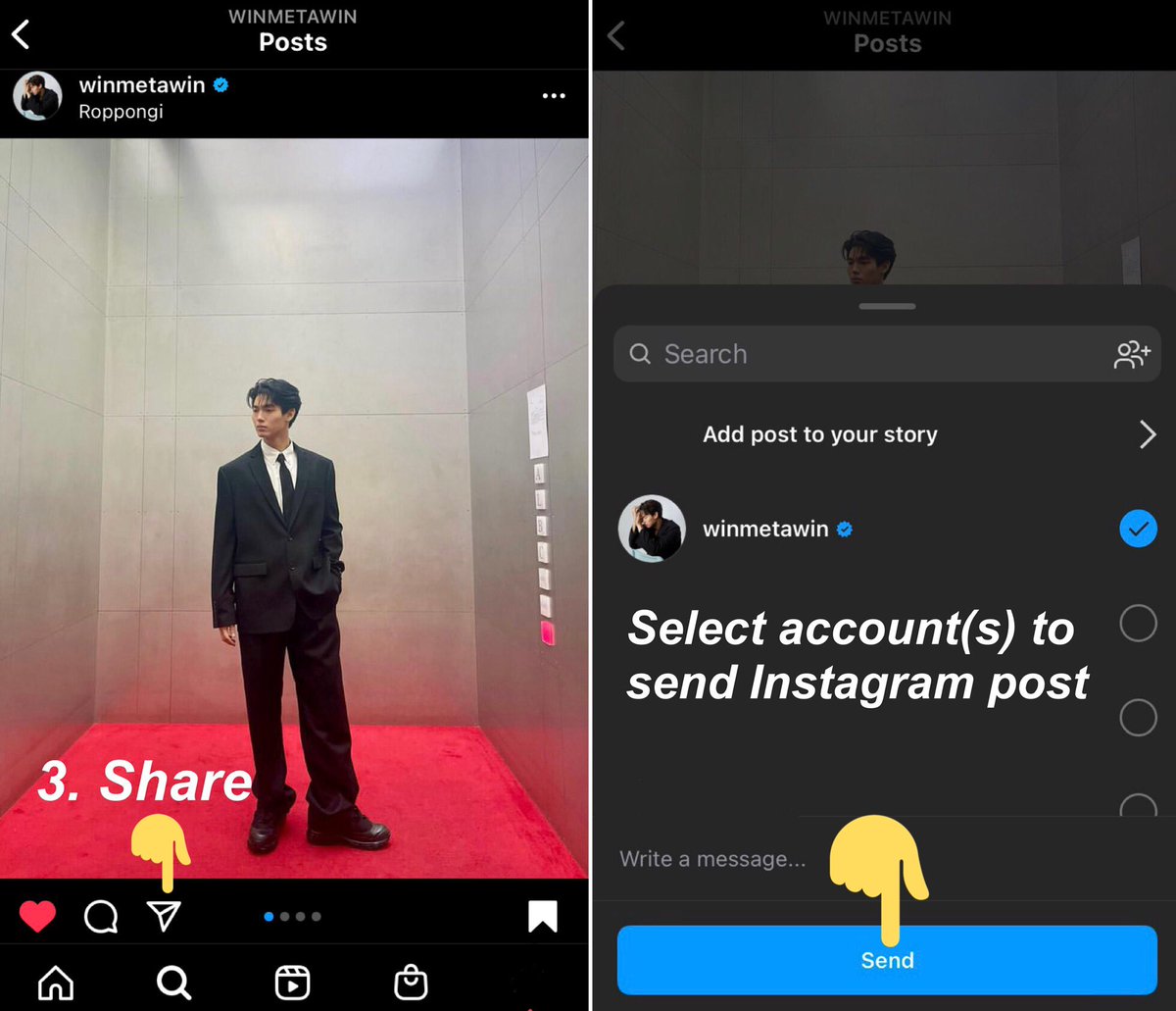 thewindaily's tweet photo. 4️⃣ Like, comment, share and save Win’s posts

➪ LIKE
➪ COMMENT
➪ SHARE
- on your Instagram story 
- with other accounts
➪ SAVE 

Win’s Instagram posts AS SOON AS you receive his notifications or see his post

‼️Make sure to always follow these steps

#winmetawin @winmetawin https://t.co/ZXGQ0p4FCy