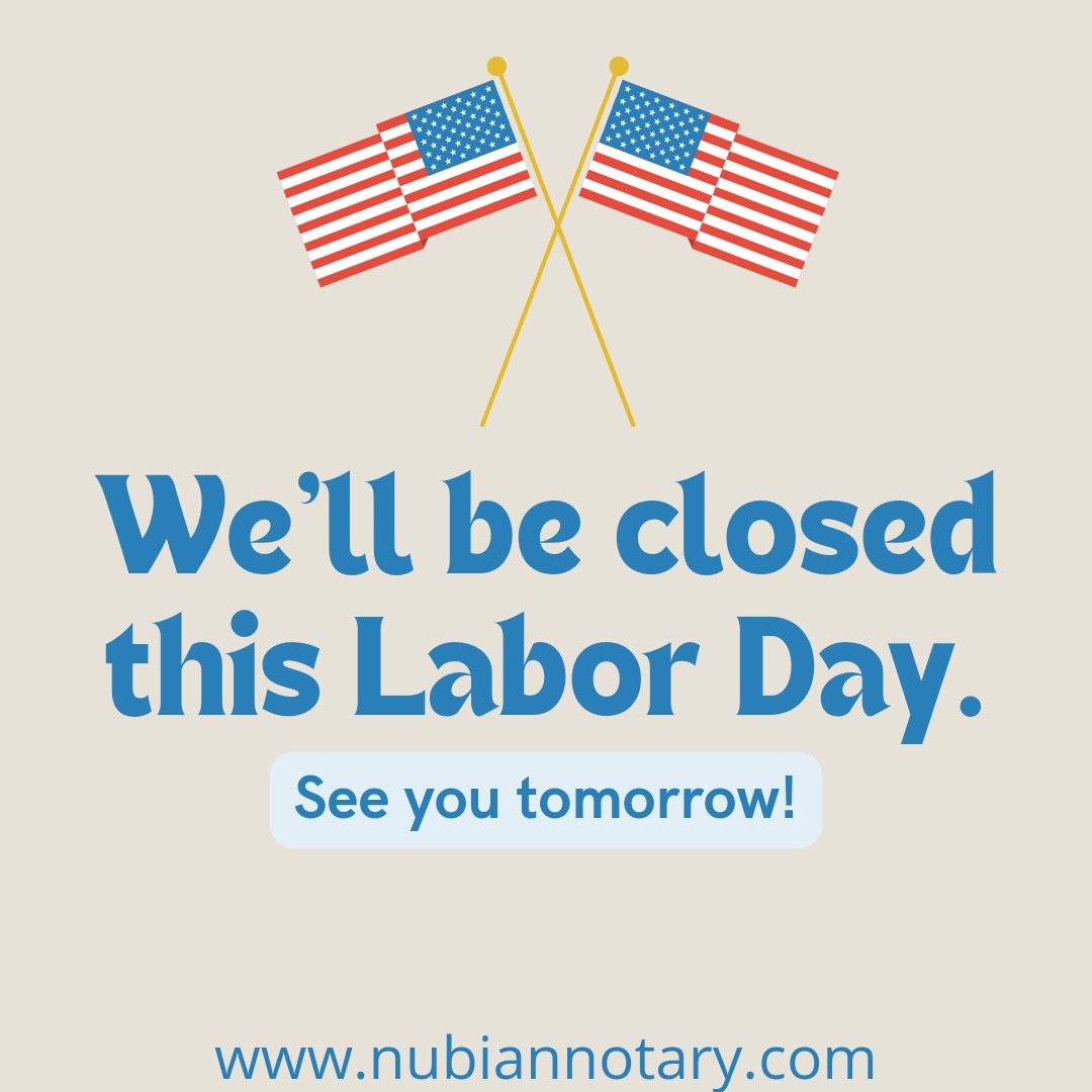 NotaryNubian's tweet photo. Happy Labor Day to all!
#notary #notarypublic #weddings #signingagent #titleandescrowclosings #notarybusiness #weddingofficiant #mobilenotary #notarylife #Texasnotary #Monday #notaryservices #notarysigning #LaborDay #Mondaymotivation #Mondayvibes #LaborDayWeekend #smallbusiness https://t.co/TaP1OB2ac0