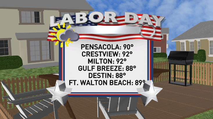 JNeubauerWx's tweet photo. #LaborDay Forecast:

Hot and humid, spotty afternoon rain chances (40-50%). Keep outdoor plans, but keep an eye to the sky later this afternoon 🏝️⛅️

#flwx #alwx https://t.co/lMHTjmghtH