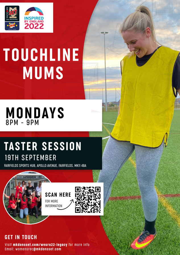 🚨12 WEEK PROGRAMME🚨

Our new and improved Touchline Mums session starts back up this Month!

This will be an introduction to football, focusing on coaching the basics. 

More information: mkdonsset.com/weuro22-legacy…

Email womensrec@mkdonsset.com to cregister your interest