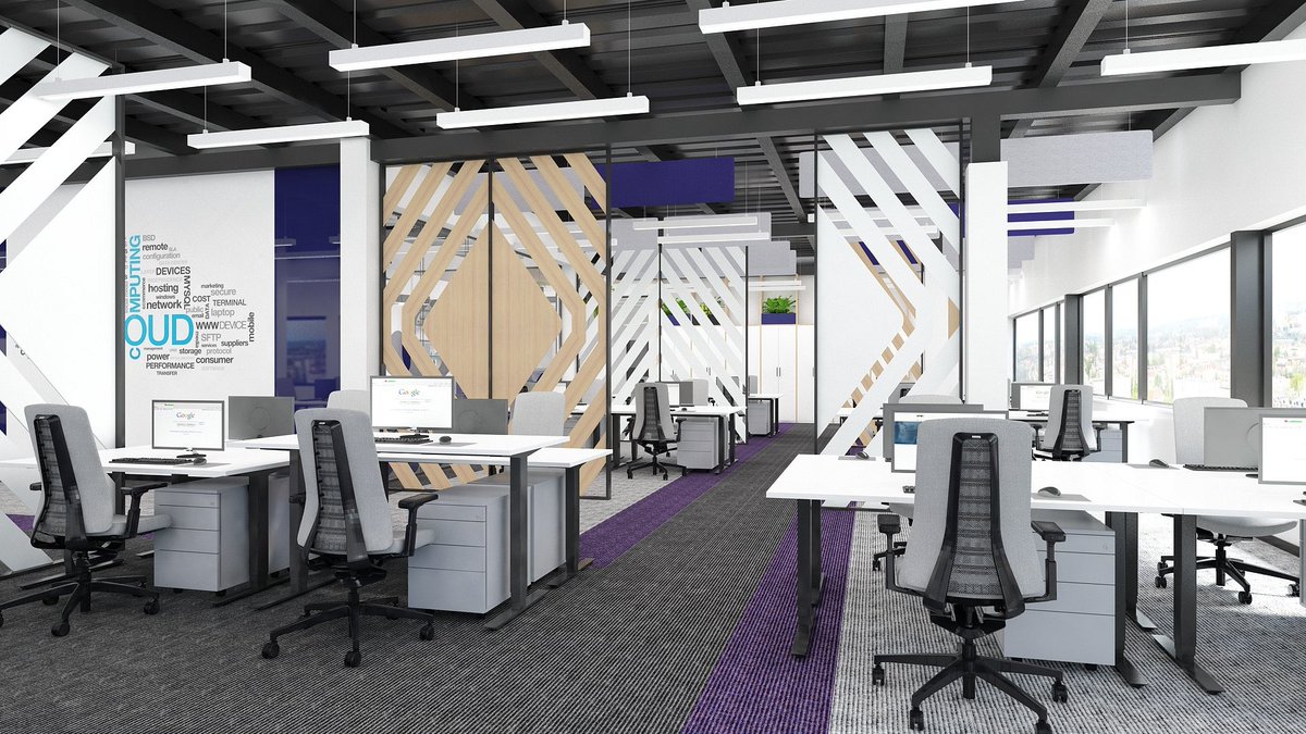 T3Atelier's tweet photo. Dla Grupy Onex pracowaliśmy trzykrotnie. Jako pierwszy prezentujemy projekt wnętrz biurowych w gliwickim oddziale firmy. #Onex #biuro #projektybiur #projektywnętrz #wnętrza #design #Balma #Noti #Profim https://t.co/y21kXdkGkm