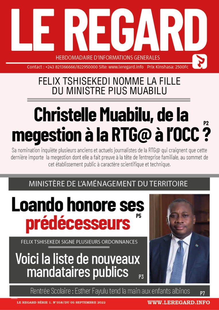RdcRegard's tweet photo. La version pdf de cette nouvelle édition du journal #LEREGARD  @RdcRegard parue ce lundi 05 septembre est téléchargeable à travers ce lien:
@GuyLoando_ @CMuabilu
https://t.co/SXHKus8ihW https://t.co/1bmhUJqEJW