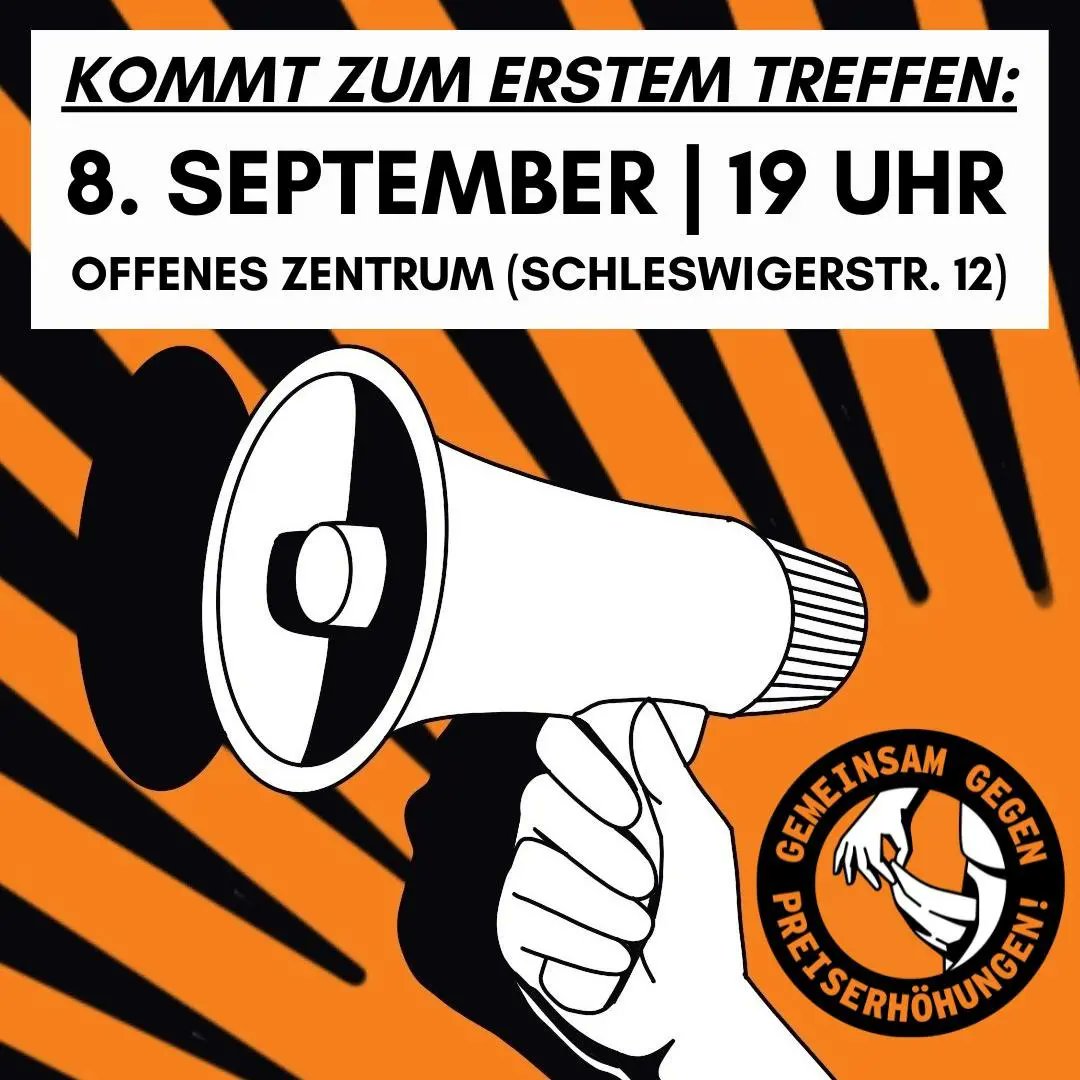 DPlattformRuhr's tweet photo. Die Dortmunder Initiative "Gemeinsam gegen Preiserhöhungen" lädt zu einem ersten Treffen ein für alle, die gegen die #Krise aktiv werden wollen! 

Am 8. September, 19 Uhr im Offenen Zentrum (Schleswigerstraße 12). 

Teilt die Info und kommt vorbei! https://t.co/fAYUEfmAht