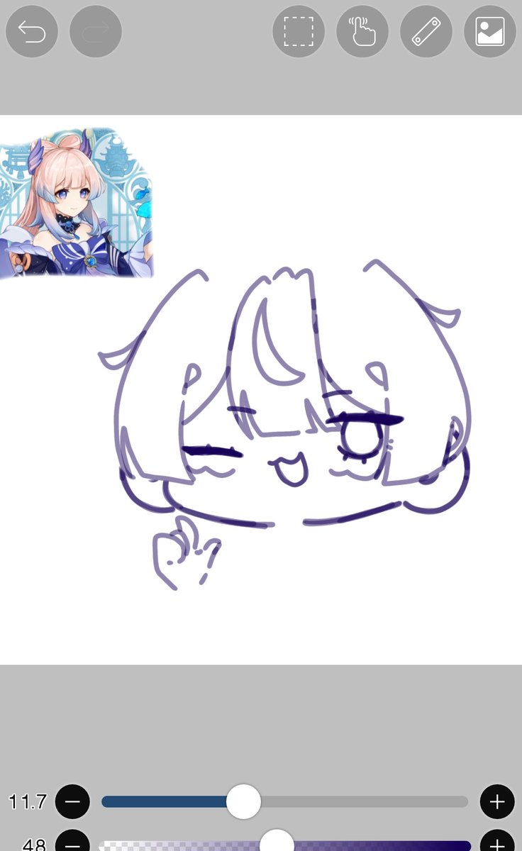 zyk_qji's tweet photo. -Ready for the fan art contest 🤩🔥
#kokomi #wip https://t.co/m1uZZgYwnP