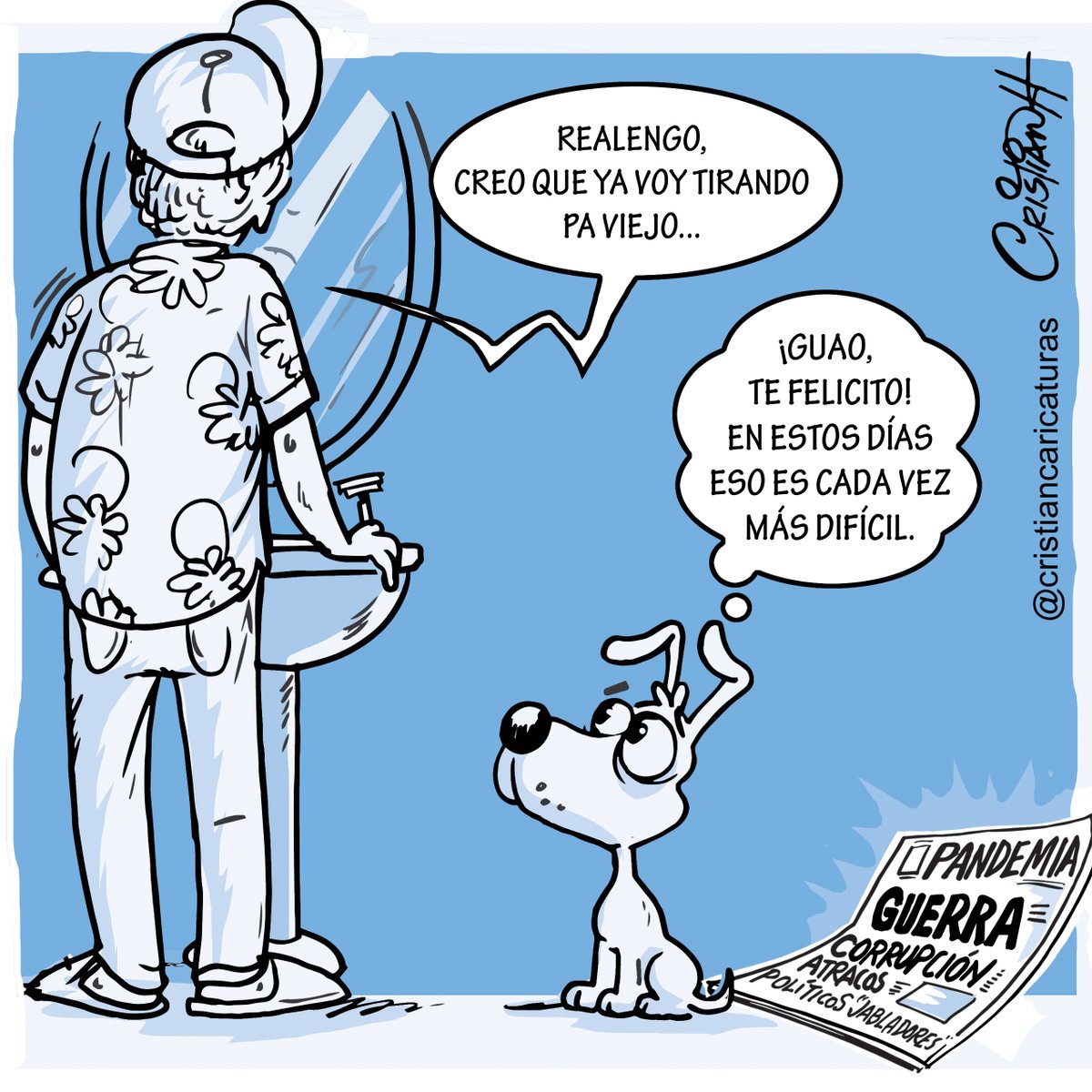 Mi caricatura del #lunes en <a href="/ElDia_do/">Periódico El Día</a> 
.
.
.
.
#caricatura #realengocaricatura #reflexion #criscaricaturas