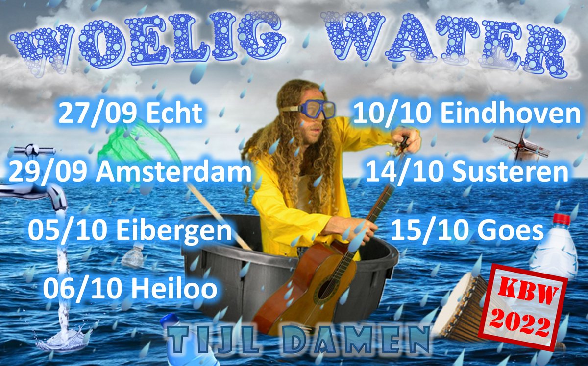 Agenda #kinderboekenweek stroomt vol. Jouw #basisschool #bibliotheek of #evenement nog op zoek naar een #voorstelling in het thema #gigagroen vol spetterende liedjes, acts, humor en interactie? Nu kan het nog... Kijk op tijldamen.com/woelig-water

#kindertheater #kbw22 #duurzaamheid