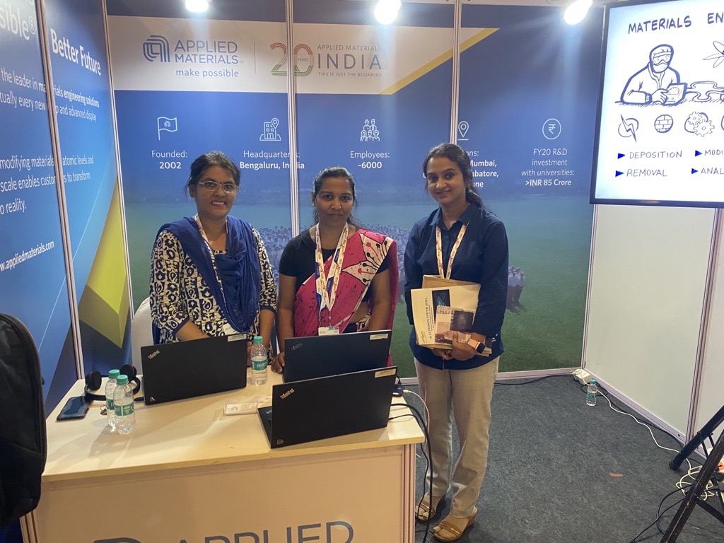 Applied_India's tweet photo. We are live at #DVConIndia! Catch us in booth number 8 if you are here. The conference has a power-packed 2-day program in store for all the attendees. Here are glimpses of our Day 1 at #DVCon. #VLSI #Semiconductors #IamApplied #iAM20 https://t.co/mC83jZTmEm