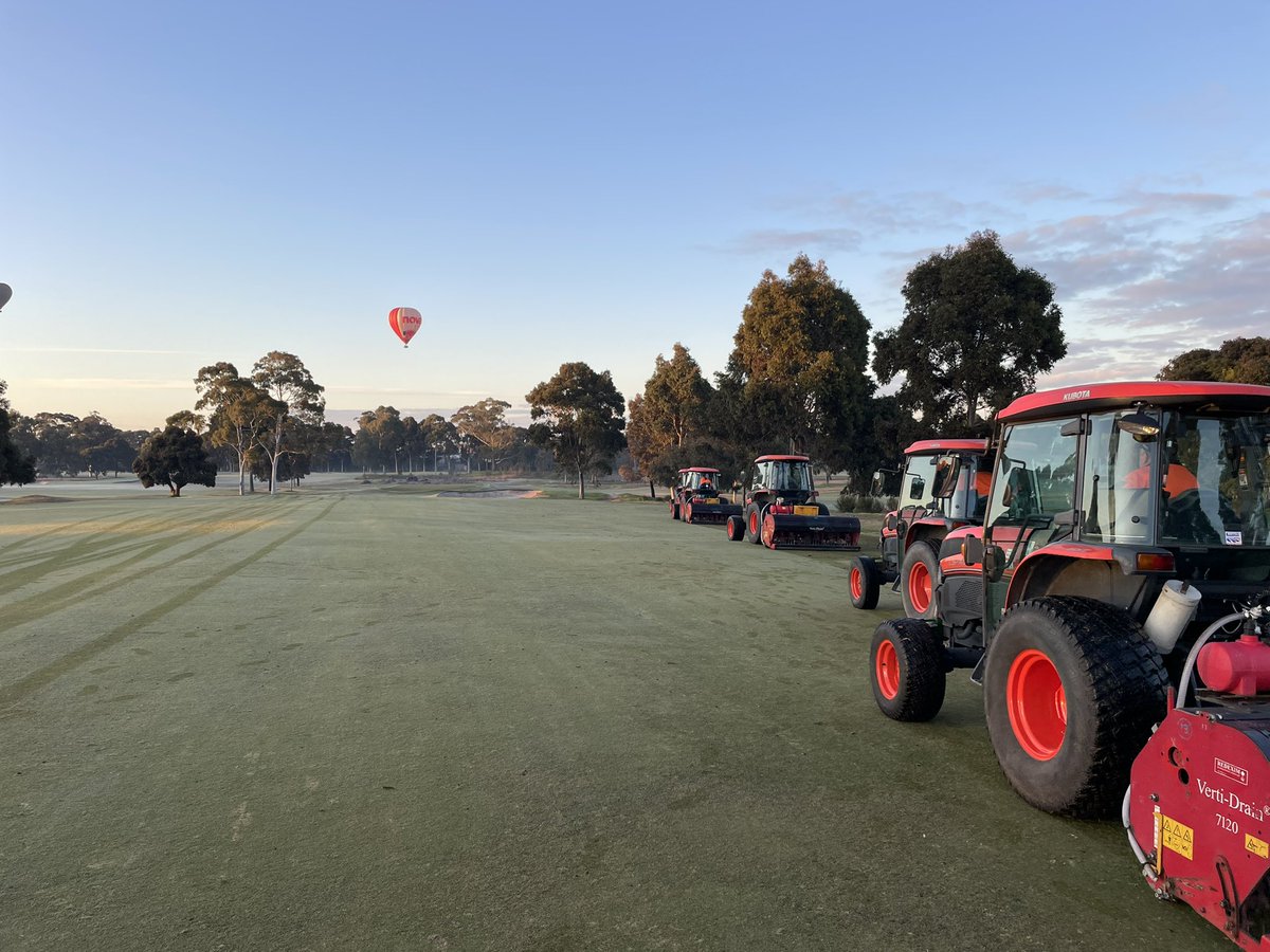 Clint Raven (@clintraven2) on Twitter photo Great start to the day! Verti drain fairways, coring greens, tree work, greens reconstruction, irrigation work Rainbird IC and bore maintenance oh, let’s not forget the drain jetting <a href="/toffaallan/">Chris Allan</a> 😎 Great start to the day! Verti drain fairways, coring greens, tree work, greens reconstruction, irrigation work Rainbird IC and bore maintenance oh, let’s not forget the drain jetting <a href="/toffaallan/">Chris Allan</a> 😎