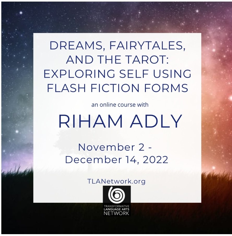 RoseInink's tweet image. For all those waiting, I'm teaching my new six-week course "Dreams, Fairytales and Tarot: Exploring Self Using Flash Fiction Forms" this November. 

We'll craft flash fiction inspired from archetype images in dreams,fairytales,and tarot.

tlan.wildapricot.org/event-4948100