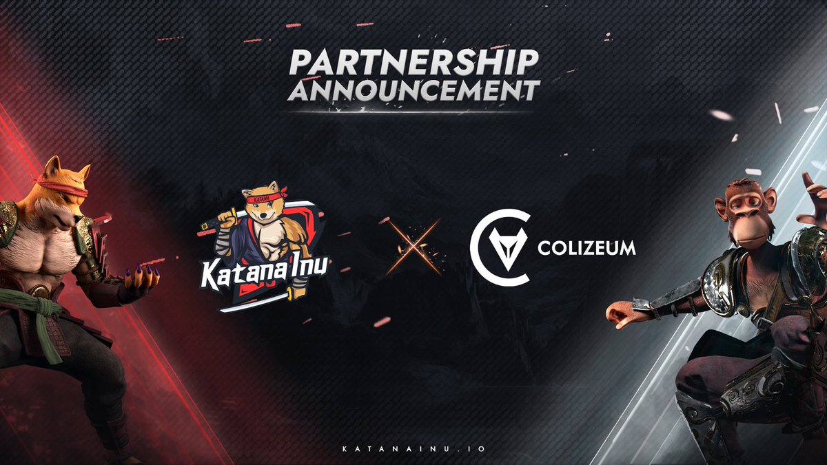 🐕 Katana Inu x Colizeum 🎮

Check out our new partnership with <a href="/Colizeumcom/">COLIZEUM</a> 🥳

Colizeum is bridging the gap between Web2 and Web3 gaming by providing an easy and fast solution for implementing a blockchain P2E economy into any game.

We look forward to a fruitful partnership.