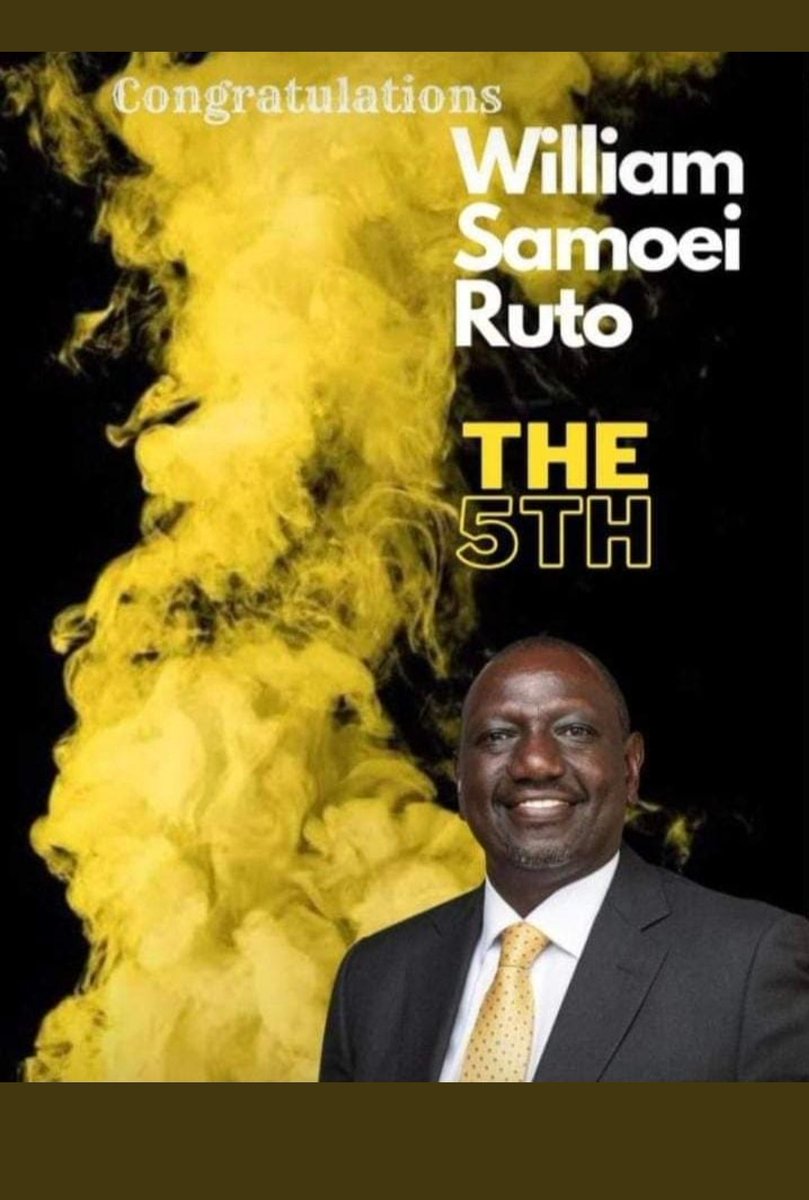 HonBoru's tweet photo. Congratulations His Excellency President @WilliamsRuto . It is the will of God. https://t.co/x0l7rXNUGx
