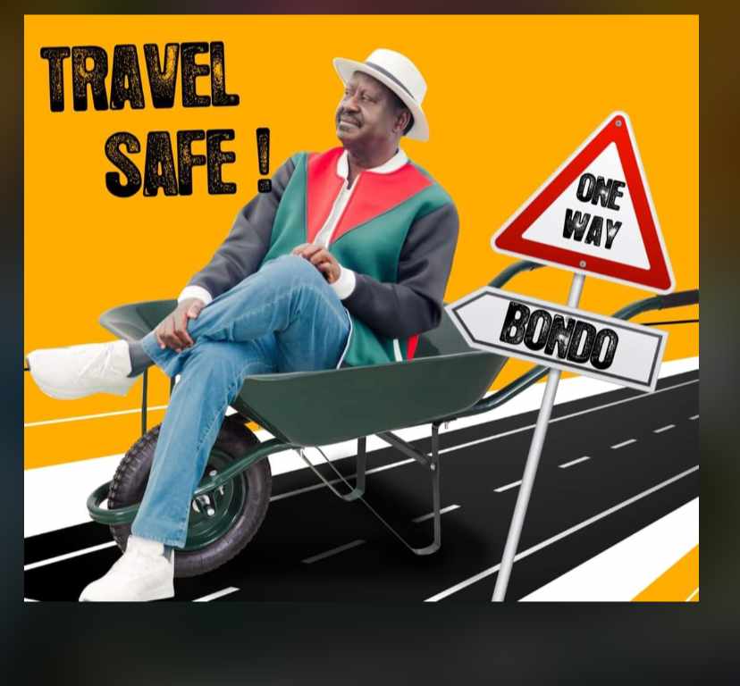 WllKeyzo's tweet photo. @MigunaMiguna Meanwhile raila on his way to bondo https://t.co/dHthAR45xN