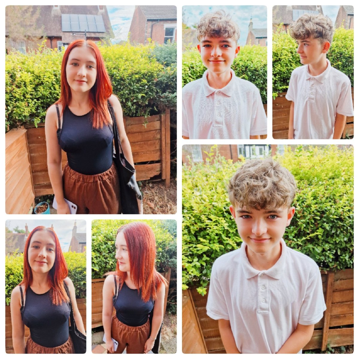 LauraLocket86's tweet photo. First day at sixth-form and Year 9 for my little loves 😍
(Logos removed for safety) 
Hope all school dwellers have a good First day back x https://t.co/bD7t5cQArB