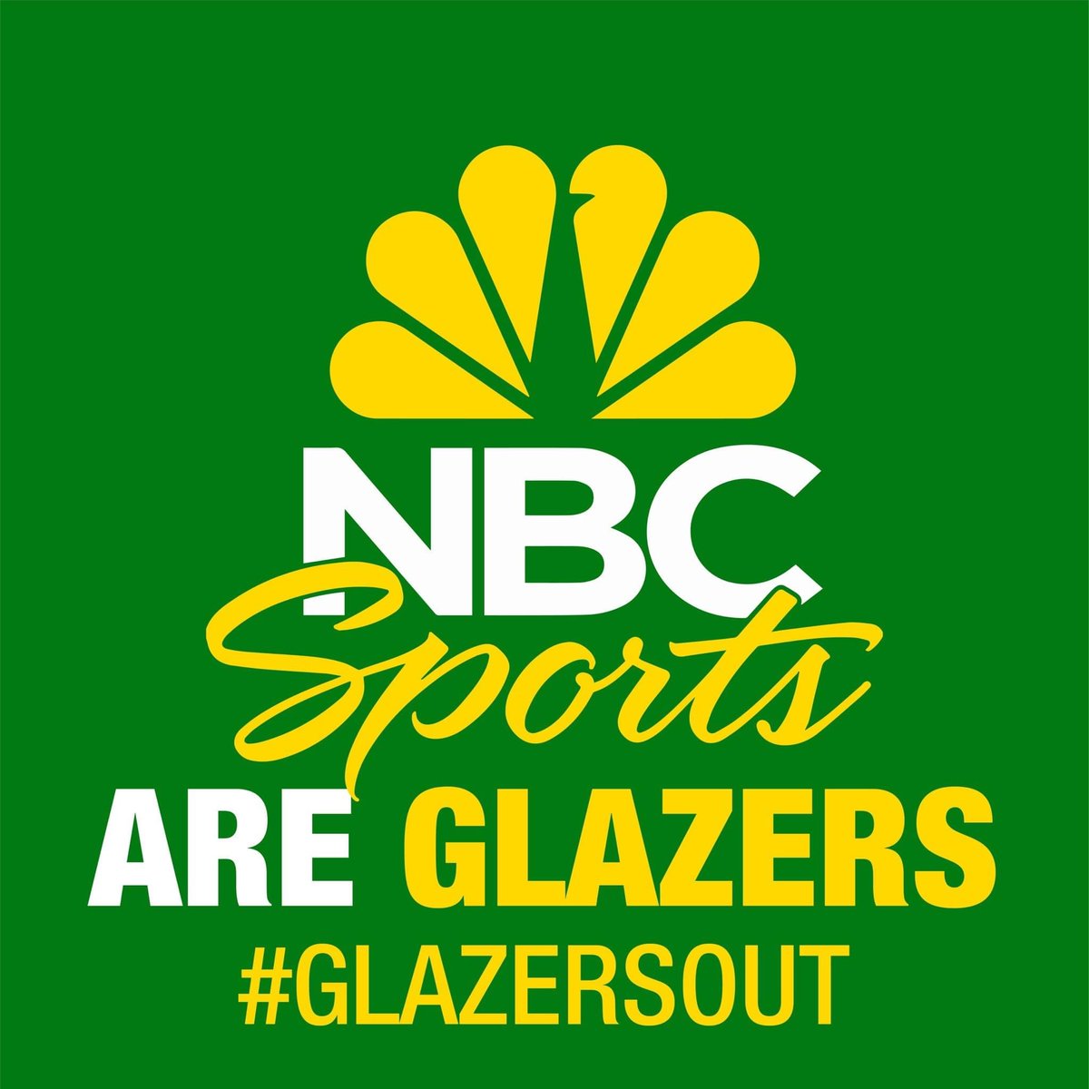 Manchester United fans rewatch NBC as the players walk off the pitch at full time. NBC Sports goes from a slow pan of the players and crowd to an abrupt move as soon as #GlazersOut flags are seen. NBC Sports are Glazers puppets. #GlazersOut #LoveUnitedHateGlazers