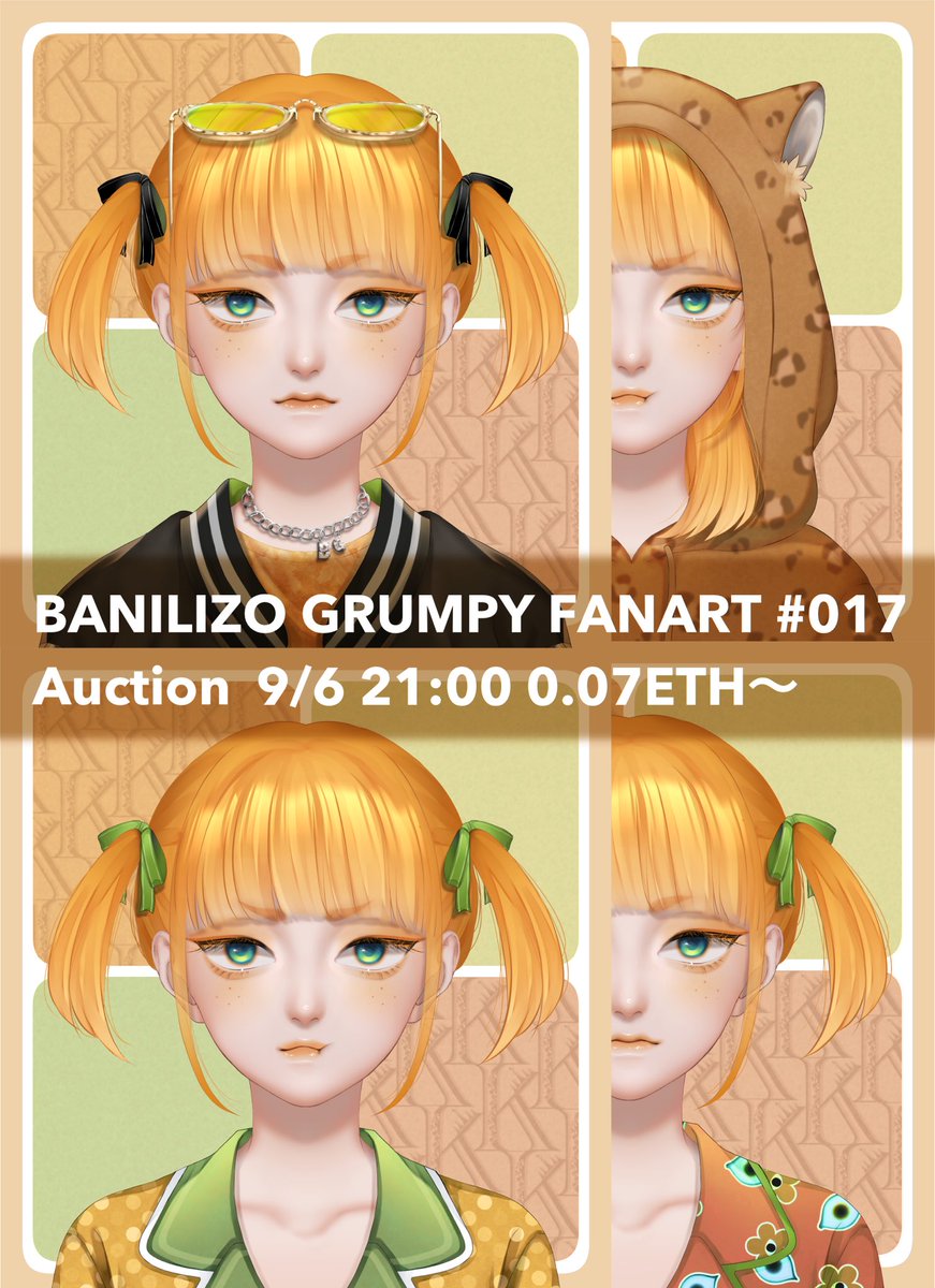 kuno_nft's tweet photo. 【 NEW MINT 】
KLPC #017
BANILIZO Grumpy Fanart 🧡🖤
◇ Opensea Auction
◇ 9/6 (TUE) 21:00 ~ 9/7 (WED) 21:00
◇ Reserved price:0.07ETH~
バニさん @banilizo_nft の
グラ子ちゃん二次創作です❣️
お着替えも楽しんでみてください✨️
#GrumpyFantasy
🔗https://t.co/eim6vlwYtq https://t.co/K2uN6HrK4h