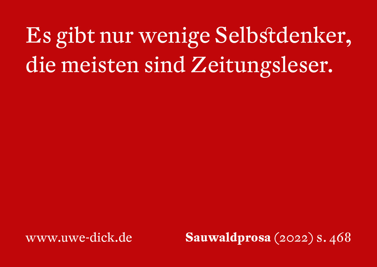 svenuftring's tweet photo. https://t.co/momYLHH4D3 #sauwaldprosa #uwedick #selbstdenker #zeitungsleser https://t.co/JsSjDpdLuC