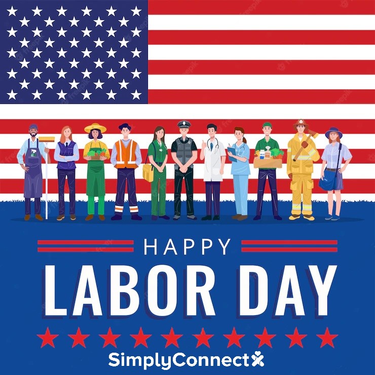 Simply_Connect_'s tweet photo. We would like to wish all our customers a Happy Labor Day! Our office will be closed today in honor of Labor Day. 
.
#HappyLaborDay #SimplyConnect #PaperlessHealthcare #Healthcare #SeniorLiving #IntegratedCare #staffefficiency https://t.co/cxnzSUvOuV
